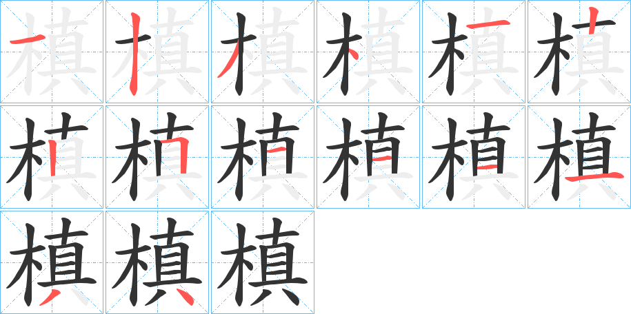 槙的笔顺笔画