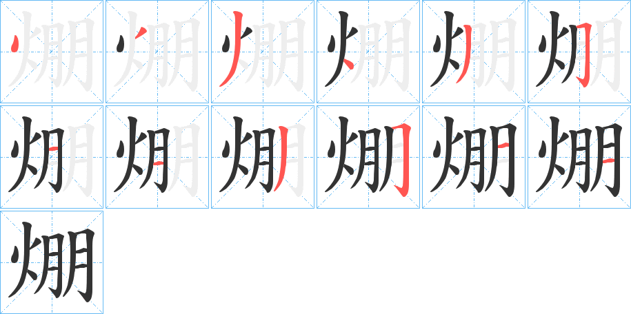 焩的笔顺笔画