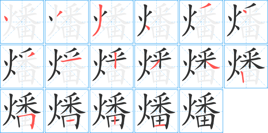 燔的笔顺笔画