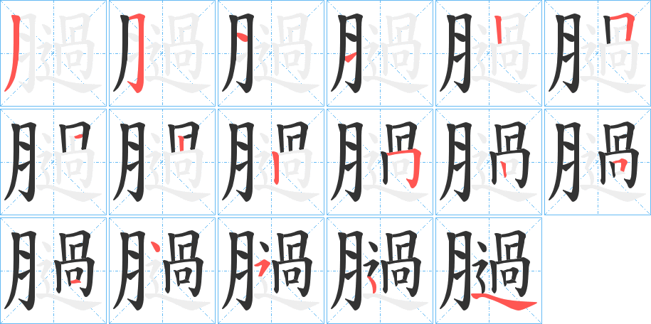 膼的笔顺笔画