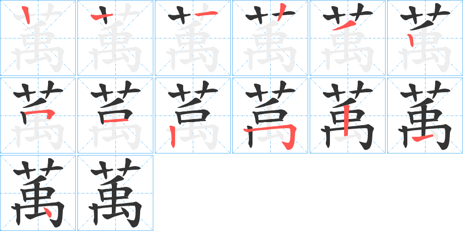 萭的笔顺笔画