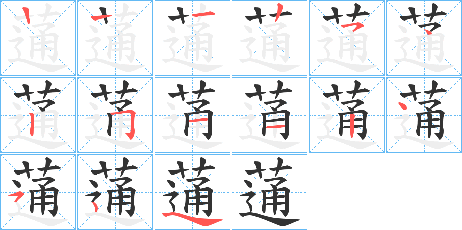 蓪的笔顺笔画