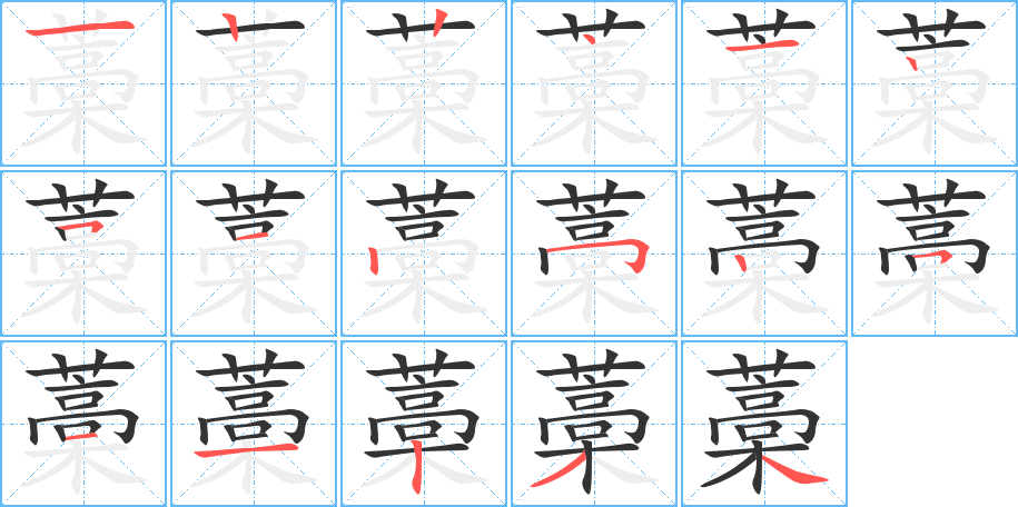 藁的笔顺笔画