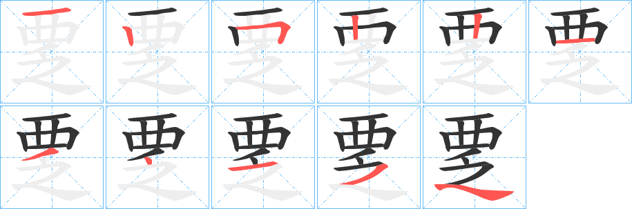 覂的笔顺笔画