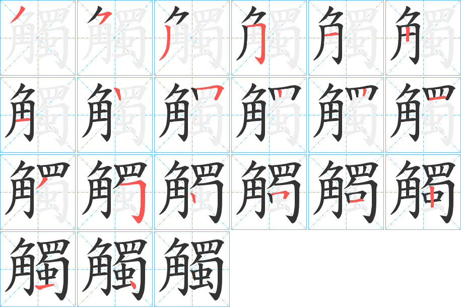 觸的笔顺笔画