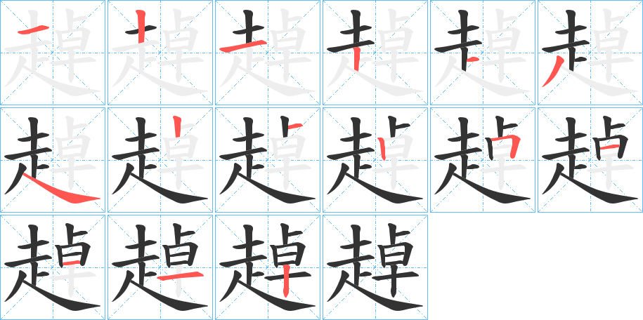 趠的笔顺笔画