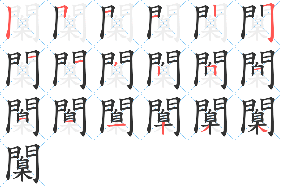 闑的笔顺笔画