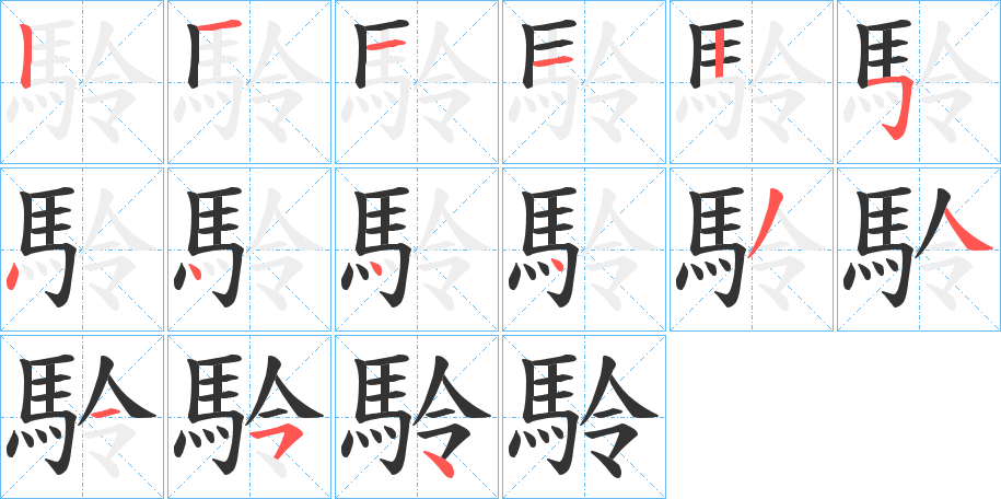 駖的笔顺笔画