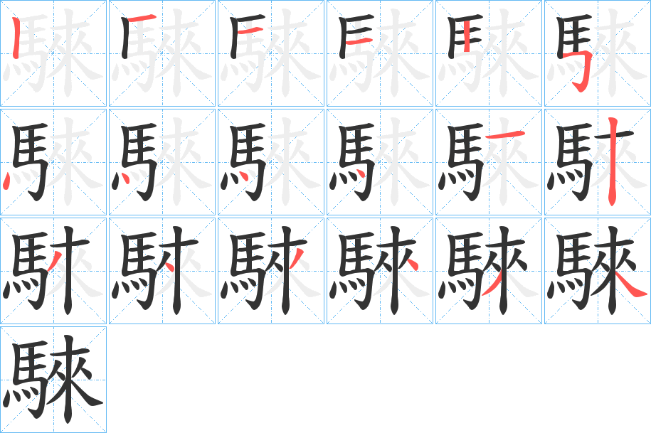 騋的笔顺笔画