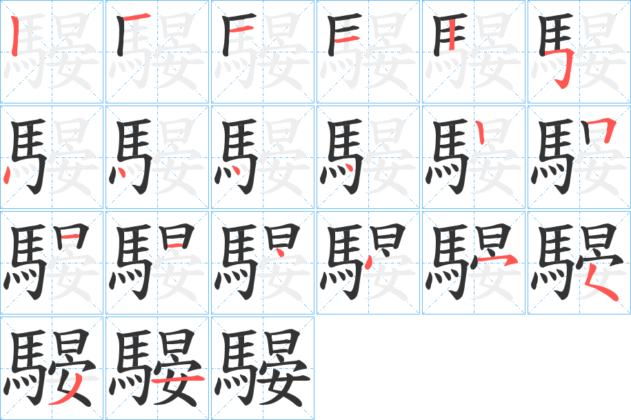 騴的笔顺笔画