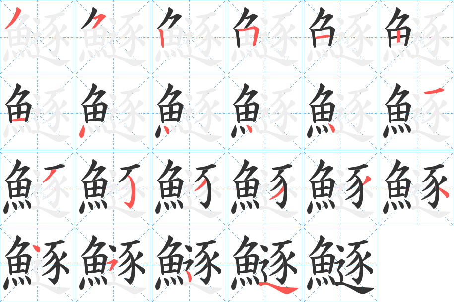 鱁的笔顺笔画