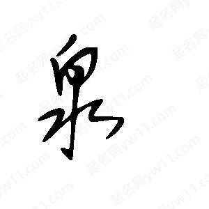 王世刚写的草字泉