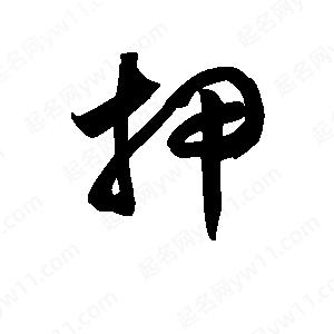 王天喜写的草字押