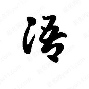 王天喜写的草字浯