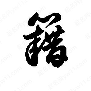 王天喜写的草字籍