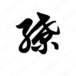 王天喜写的草字缭