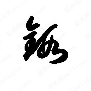 王天喜写的草字锻